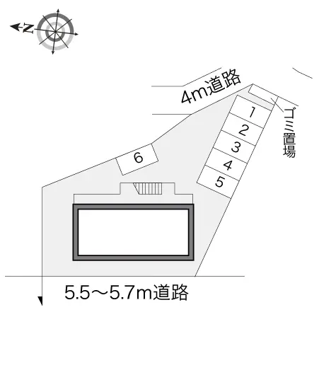 ★手数料０円★府中市晴見町３丁目　月極駐車場（LP）